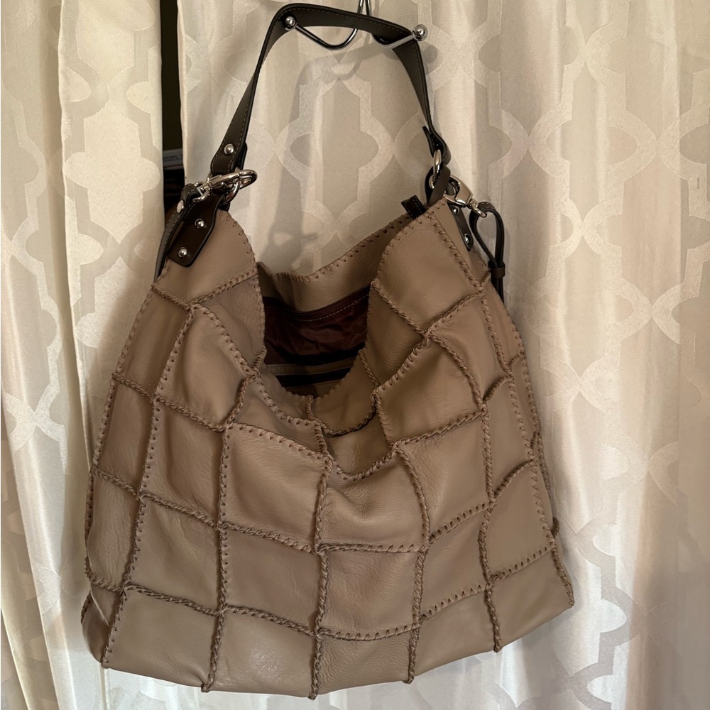 Gianni Conti Italian Leather Patchwork Shoulder T… - image 6